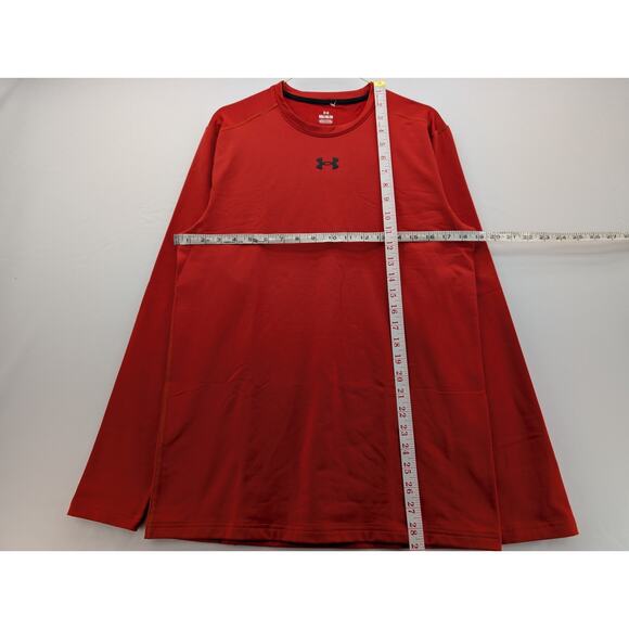 NWT Under Armour ColdGear Fitted Men's Crew in Radient Red size Medium - Picture 3 of 4